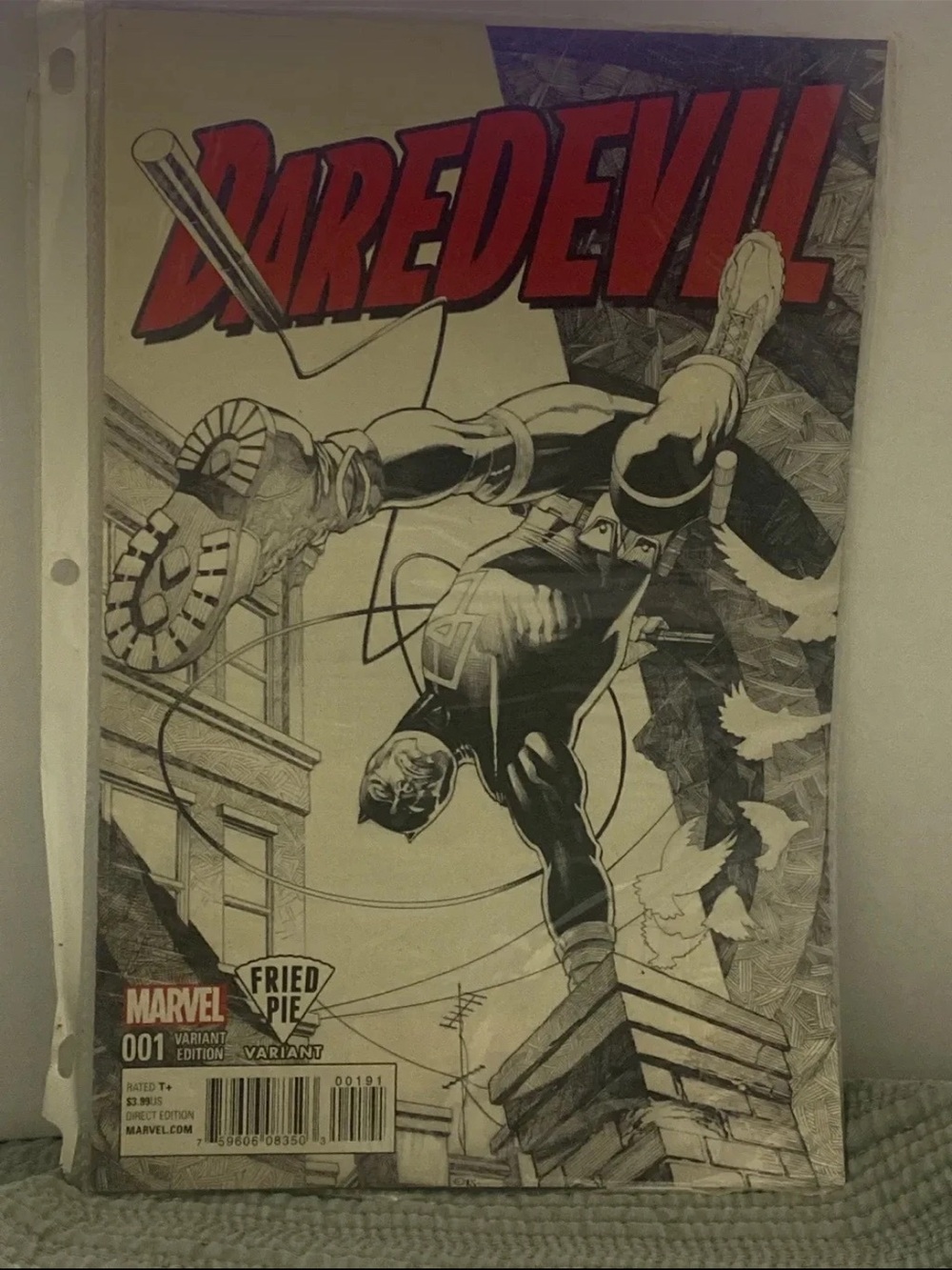 Daredevil #001 Fried Pie Black and White Variant